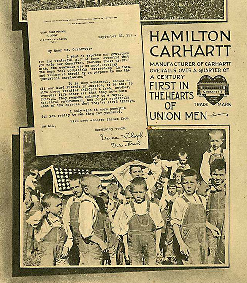 Реклама детских джинсов Carhartt